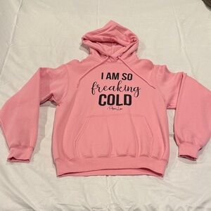 Pink Hoodie with Fun Slogan